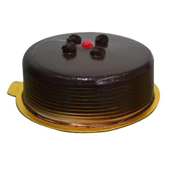 Plain Chocolate Cake - Luv Flower & Cake