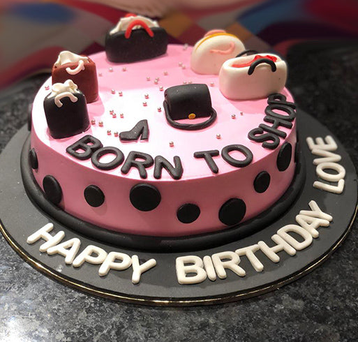 Beautiful And Gorgeous Shopaholic Girl Birthday Cake | Shopaholic Born To  Shop Cake Design - YouTube