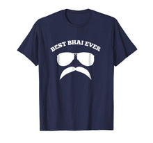 Load image into Gallery viewer, New Men Shirt Best Bhai Ever T Shirt Sunglasses And Mustache Rakhi Gift
