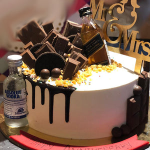 Vodka Cake - Vanilla and Chocolates - for Drink lovers